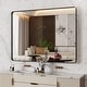 preview thumbnail 39 of 141, Apmir Metal Frame Tempered Glass Bathroom Vanity Mirror for Wall, Cloakroom, Bedroom