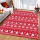 preview thumbnail 1 of 22, Garvee Christmas Area Rug Snowflake and Xmas Tree Pattern Rug