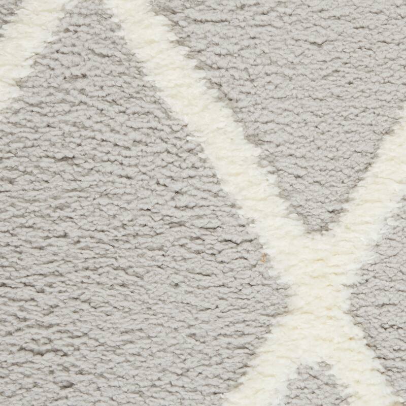 Nourison Feather Soft Contemporary Shag Diamond Area Rug