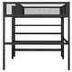 preview thumbnail 14 of 16, Artsy Full Size Metal Loft Bed with 4-Tier Shelves and Storage, Black