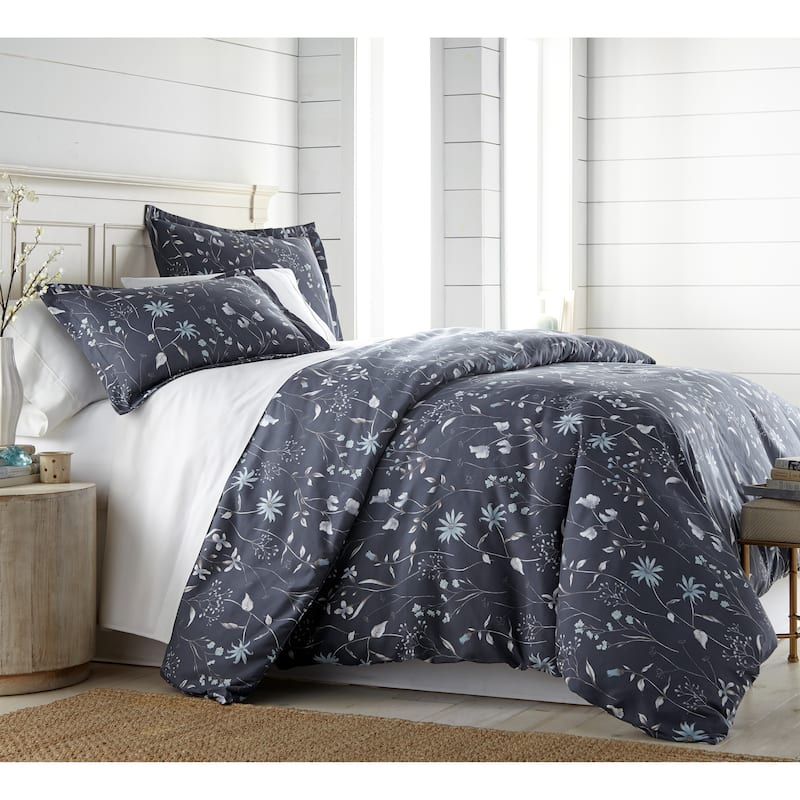 Vilano Plush All Seasons Secret Meadow Down Alternative 3-piece Comforter - King - Blue - 3 Piece