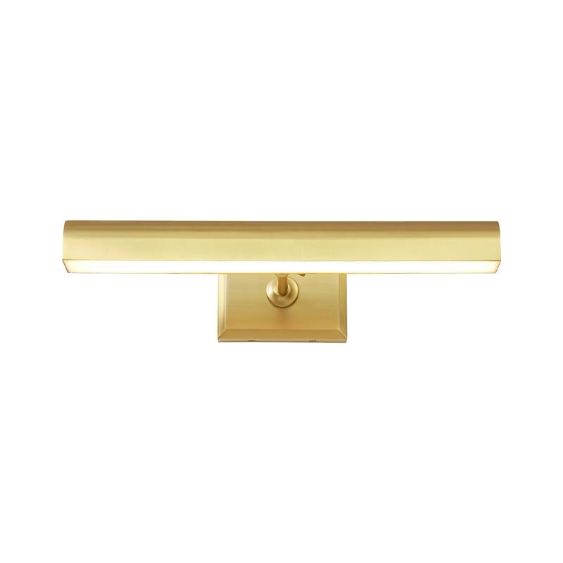 1-Light Brass/Matte Black/Chrome Dimmable Linear LED Iron Wall Light with Warm 3000K Light