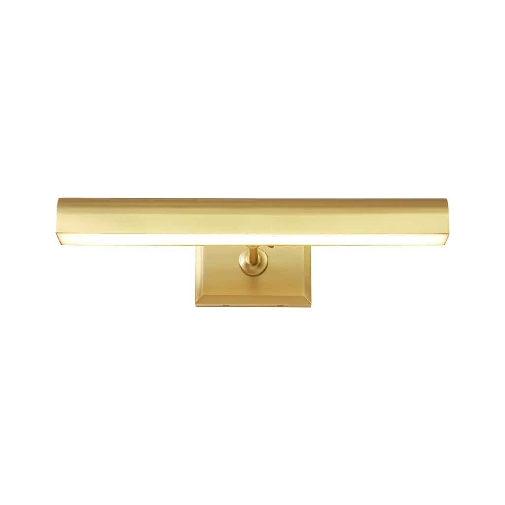 1-Light Brass/Matte Black/Chrome Dimmable Linear LED Iron Wall Light with Warm 3000K Light