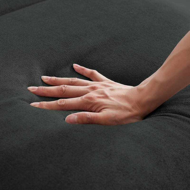 Sectional Sofa with Reversible Ottoman for Living Room