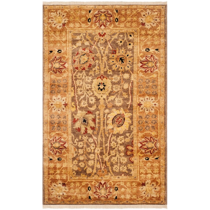 SAFAVIEH Couture Hand-knotted Peshawar Hetti Traditional Oriental Wool Rug - 9' x 12' - Assorted/Gold