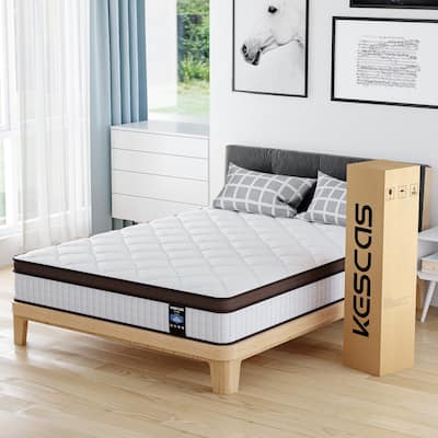 Kescas 8-inch Memory Foam Motion Isolation Pocket Spring Mattress