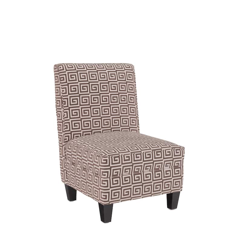 Indoor Upholstered Geometric Slipper Accent Chair