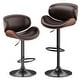 preview thumbnail 66 of 78, Bar Stools Adjustable Height Swivel Faux Leather Armless Barstools