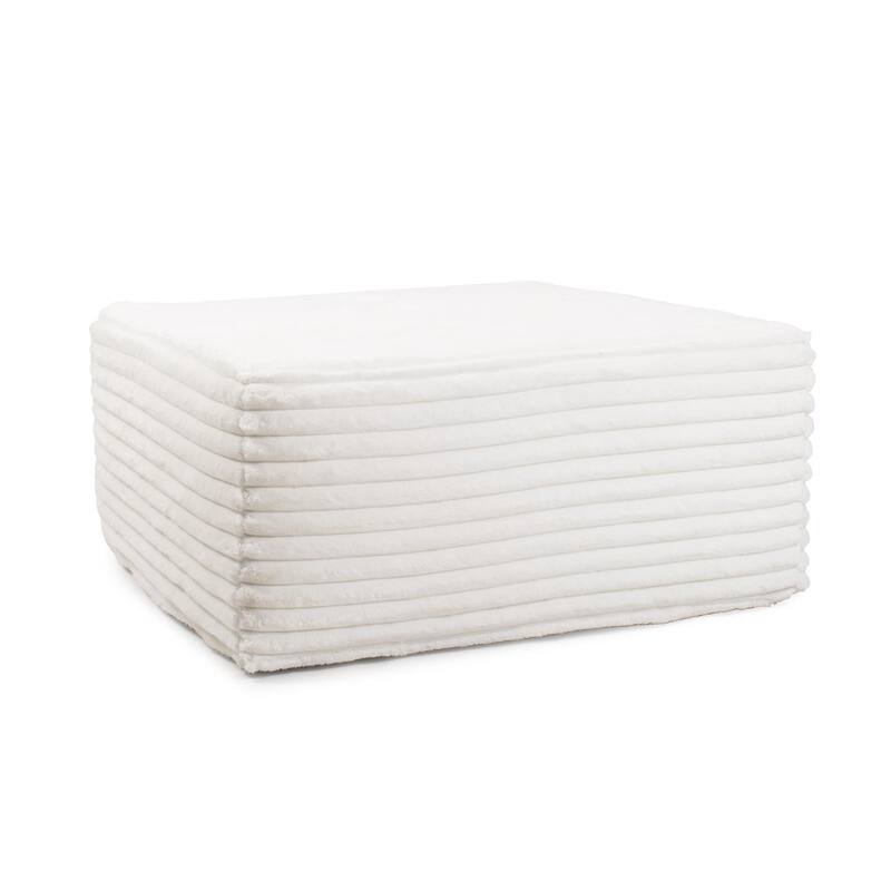 Universal Square Ottoman Shar Pei White