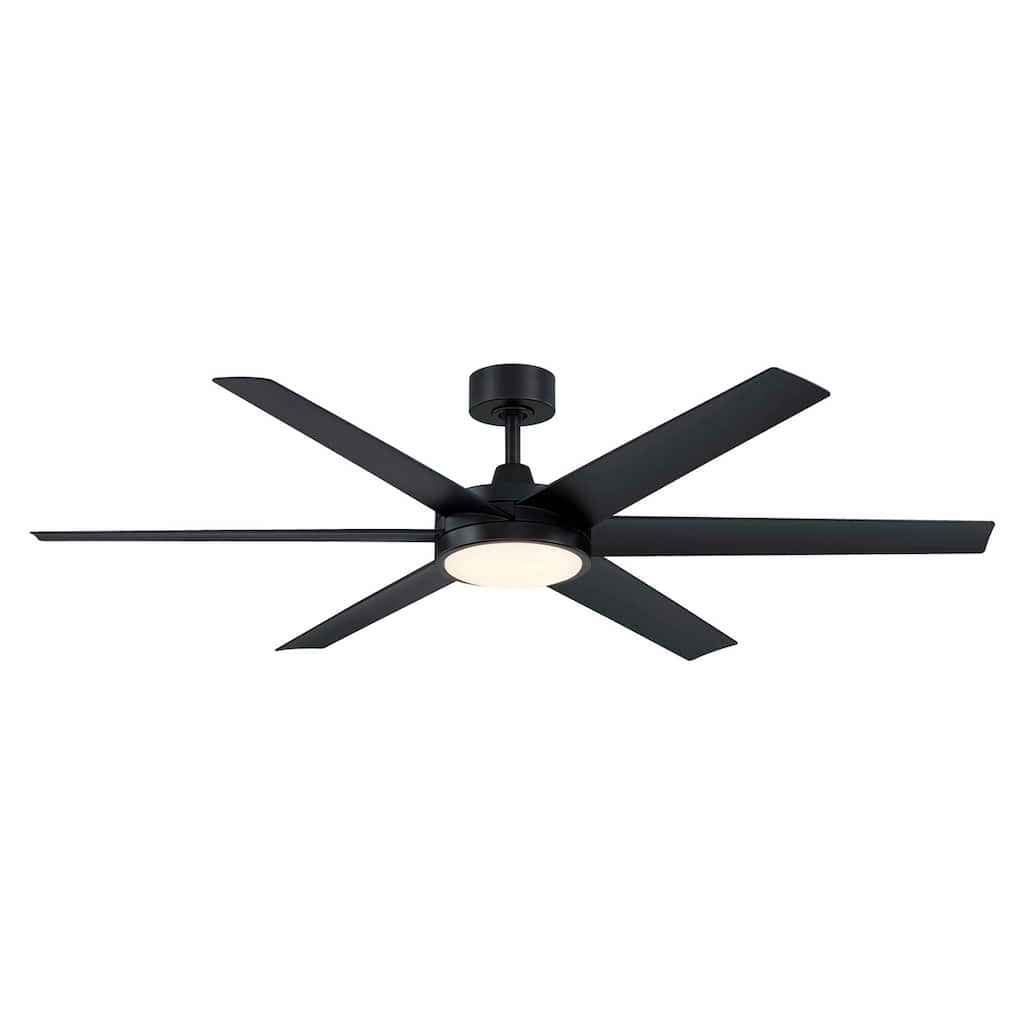 Fanimation Brawn 64 inch Indoor/Outdoor Ceiling Fan with LED CCT Select Light Kit and Remote Control