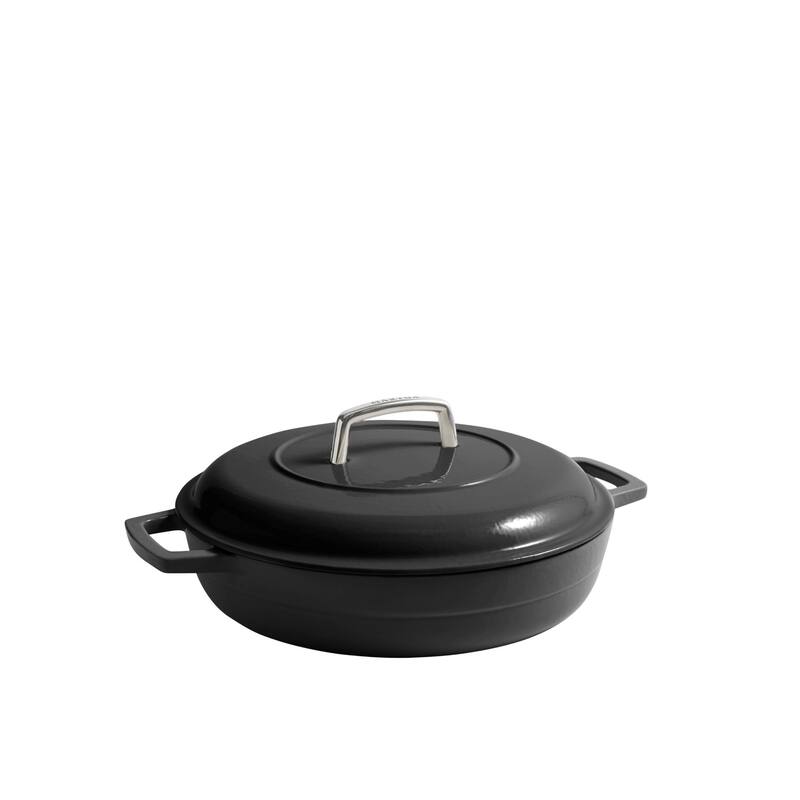 Martha by Martha Stewart 3.5 QT Enameled Cast Iron Braiser w/ Lid - Black