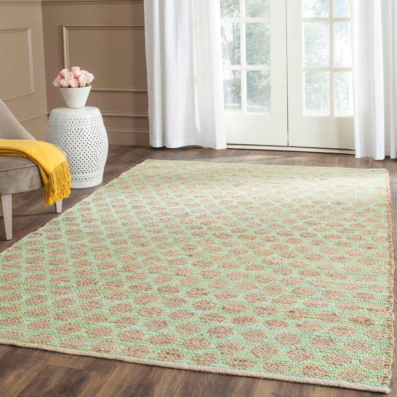 SAFAVIEH Handmade Cape Cod Majella Coastal Jute Rug - 8' x 10' - Green/Natural