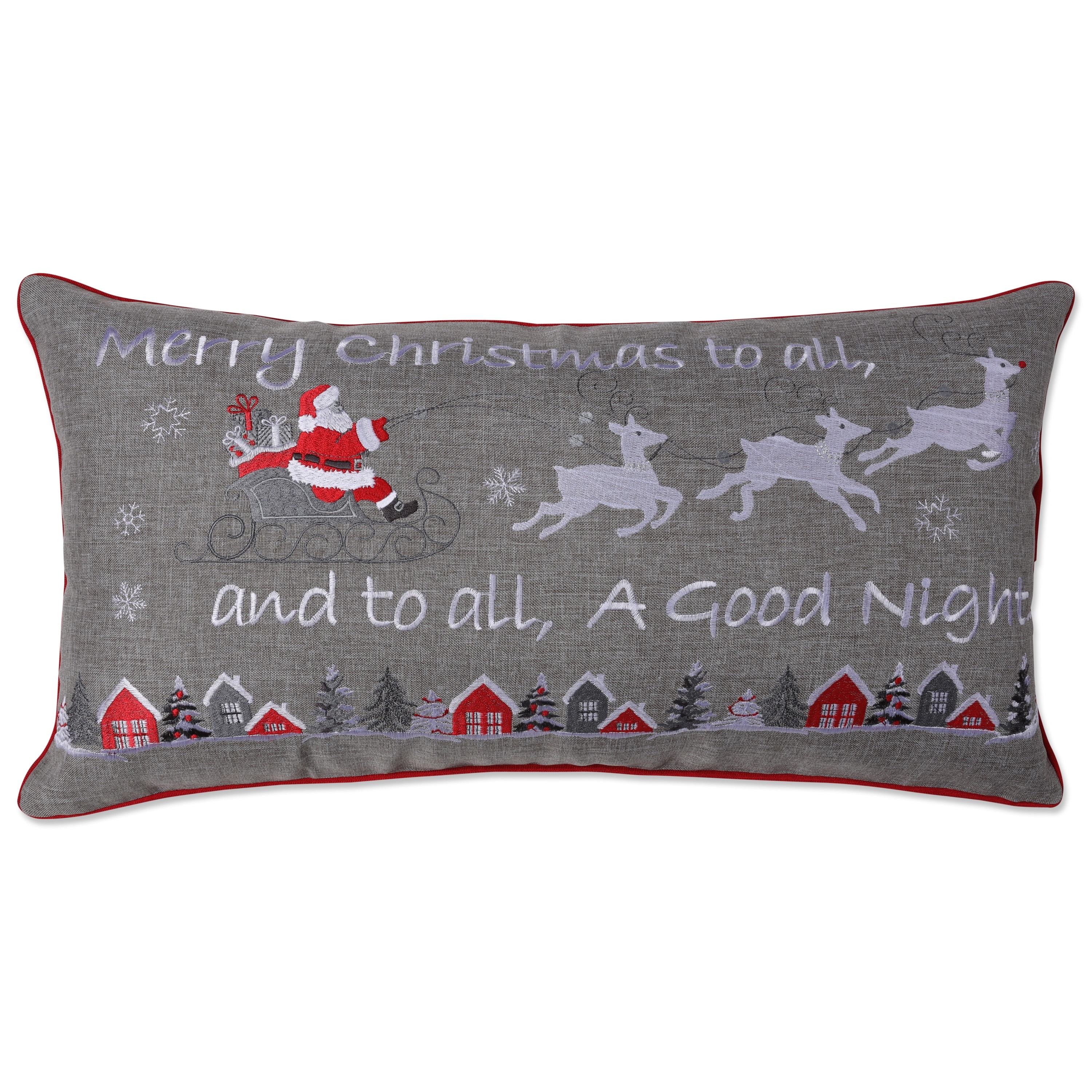 Embroidered christmas pillows shop