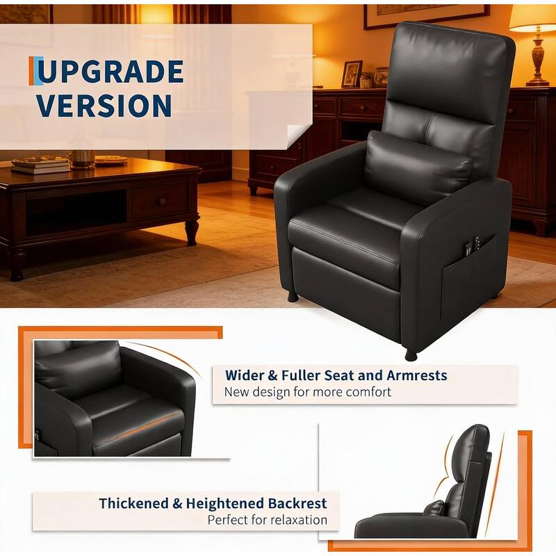 Power Recliner Chair, with Massage and Heat