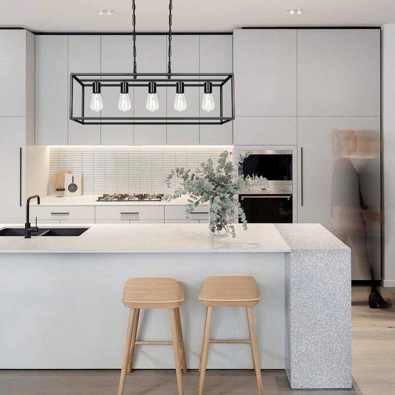 Black Farmhouse Lighting Chandelier Industrial Ceiling Light Fixtures