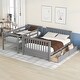 preview thumbnail 3 of 17, Minimalist Design Twin Over Full Wood Bunk Bed with Ladders,Solid Pine Wood Bed with Two Storage Drawers