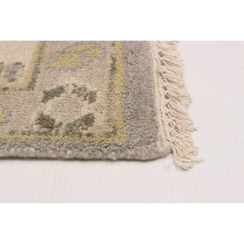 ECARPETGALLERY Hand-knotted Royal Oushak Grey Wool Rug - 7'10 x 9'11