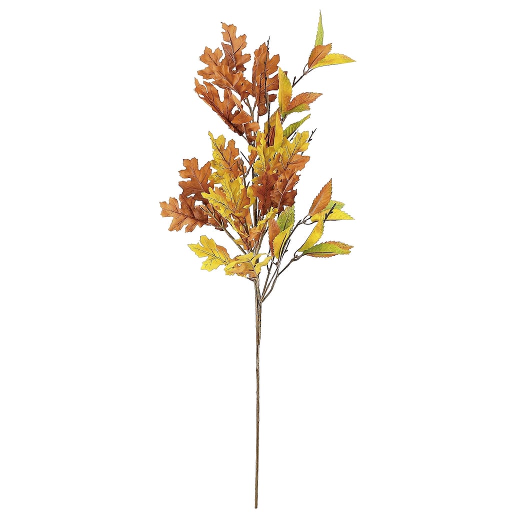 32" Autumn Oak and Ash Leaf Artificial Decorative Spray