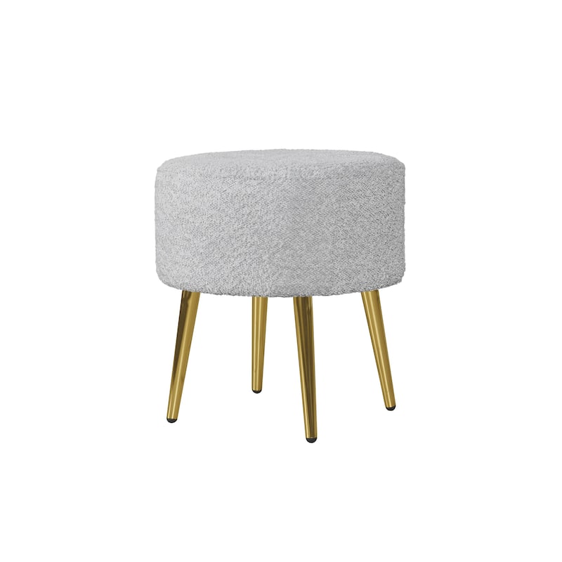 Molly Boucle Fabric Arm Chair with Ottoman