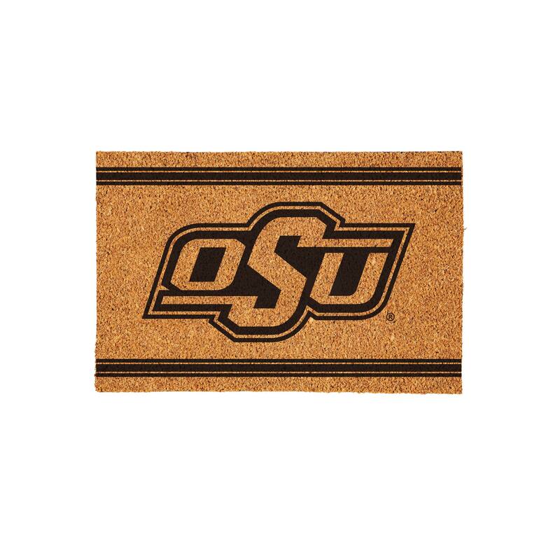Oklahoma State University Monochrome Indoor/Outdoor Coir Door Mat