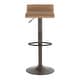preview thumbnail 5 of 15, Carbon Loft Hess Industrial Barstool in Antique Metal and Faux Leather (Set of 2)