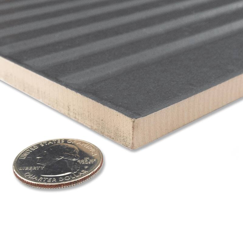 Merola Tile Kings Loft Black 7-7/8" x 15-3/4" Ceramic Wall Tile