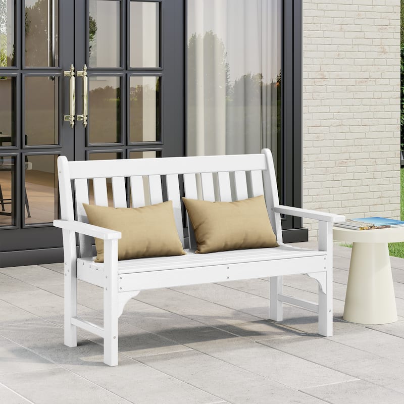 Polytrends Laguna 51" Outdoor Patio 2-Person Garden Bench