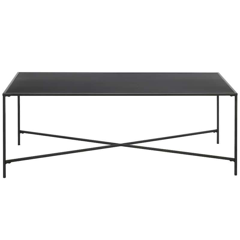 Henley 48" Wide Rectangular Coffee Table with Glass Top