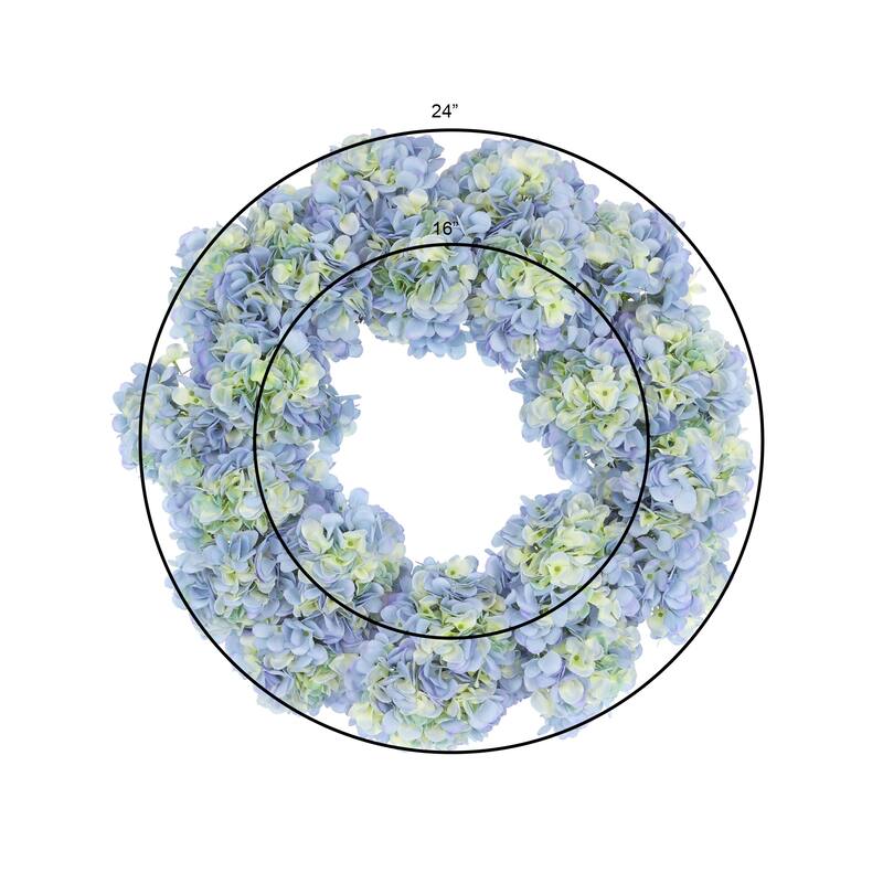24" Hydrangea Wreath