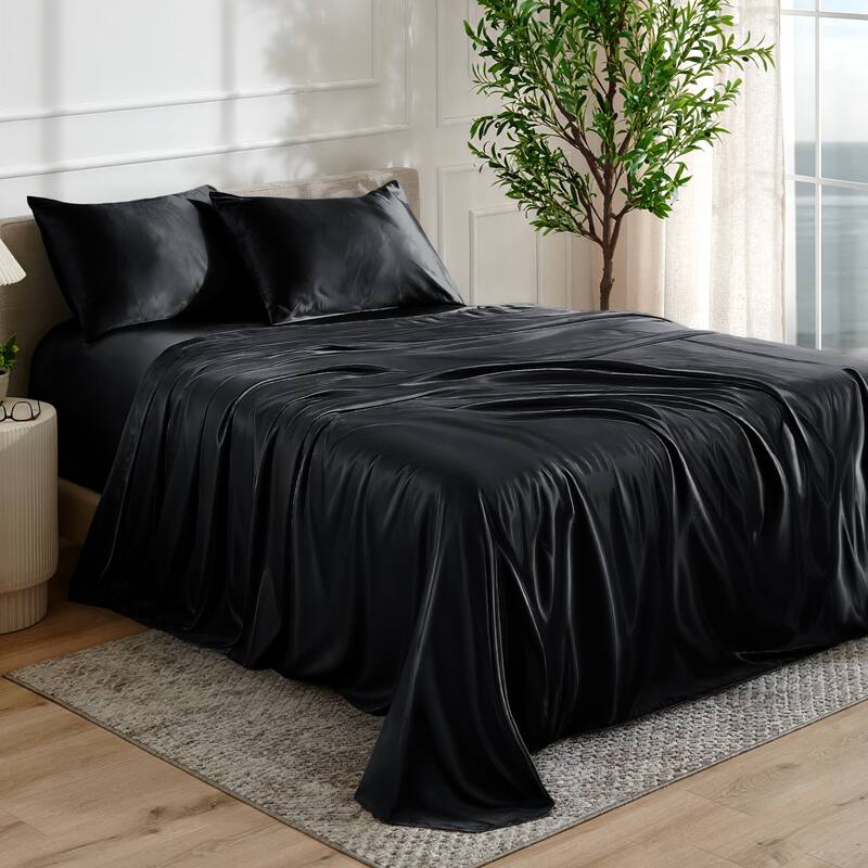 Bare Home Poly Satin Sheet Set