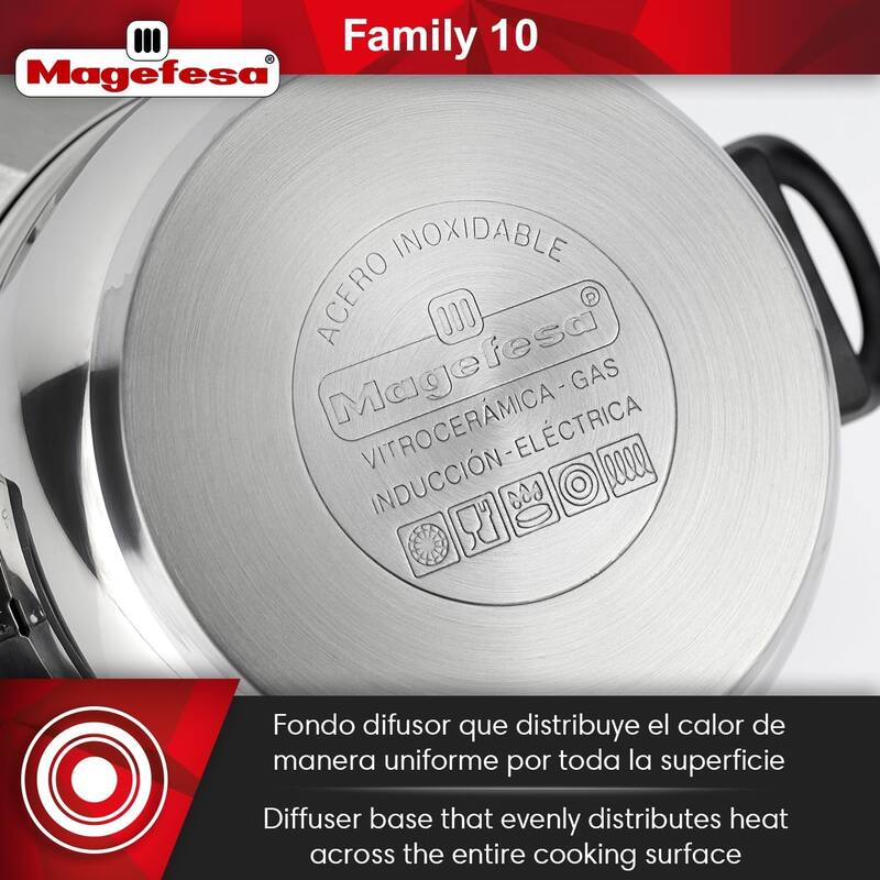 Magefesa Family 10-Piece Stainless Steel Cookware Set