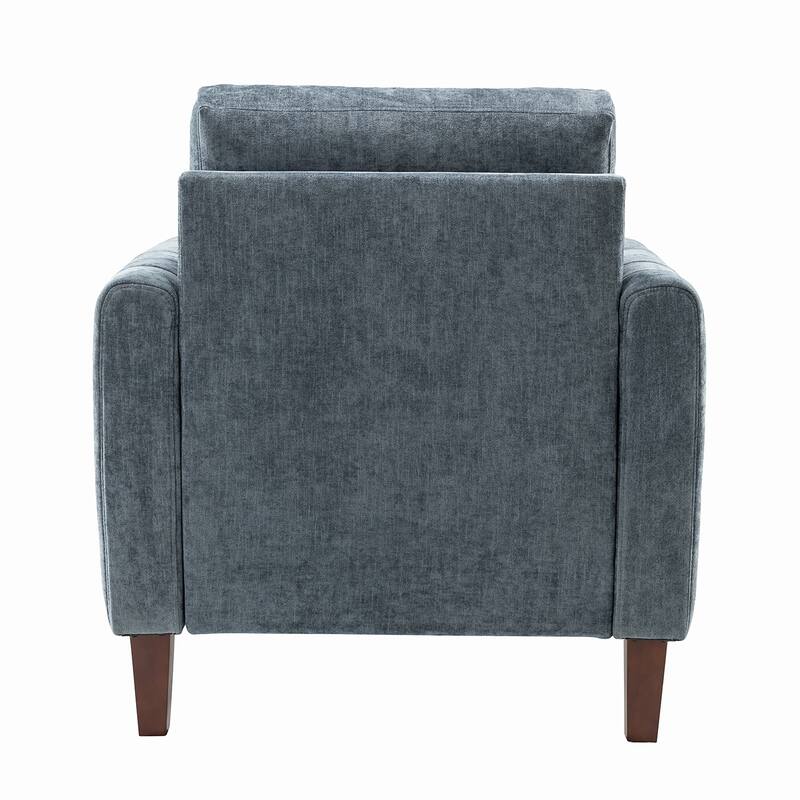 Ganymedes Comfy Accent Club Chair with Wood Base by HULALA HOME