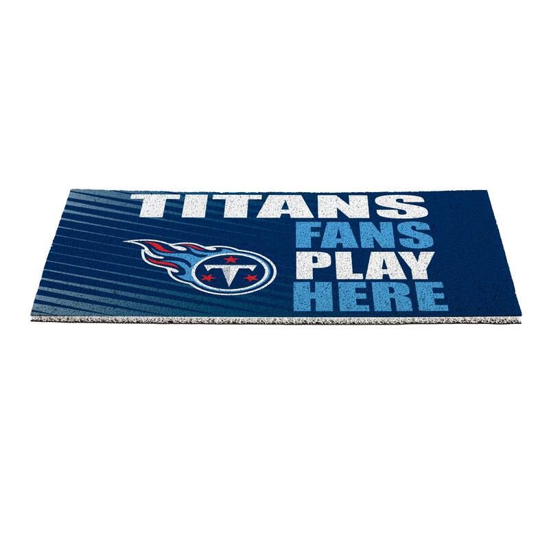 28 in. x 16 in. Tennessee Titans "Fans Play Here" PVC Door Mat