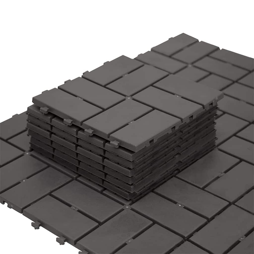 12"x12" Square Composite Decking Tiles, Patio Interlocking Deck Tiles(Gray, Pack of 9)
