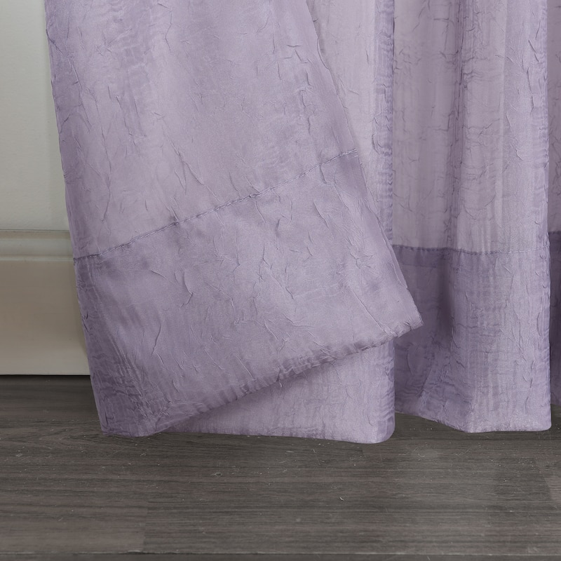 No. 918 Erica Sheer Crushed Voile Single Curtain Panel, Single Panel