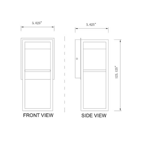 dimension image slide 0 of 2, Z-Lite Barwick 13" Tall LED Outdoor Wall Sconce