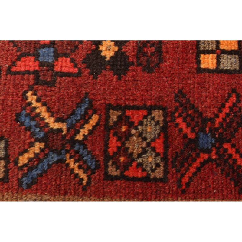 ECARPETGALLERY Hand-knotted Andelz Dark Red Wool Rug - 3'9 x 6'8