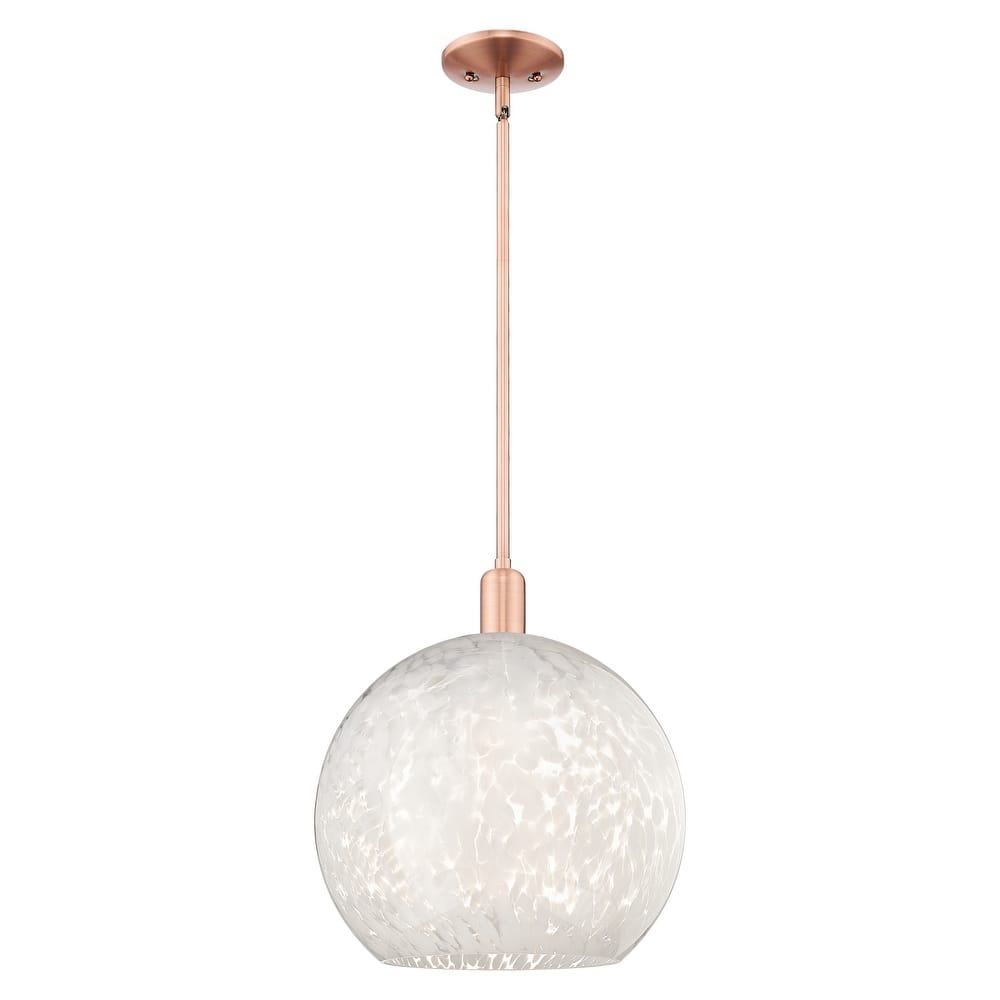 Innovations Lighting Endless Possibilities Arcadia - White Mouchette - 1 Light 14" Stem Hung Mini Pendant