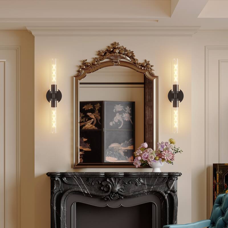 Glass Tube Wall Sconce with Vertical Hanging Design - Type 1