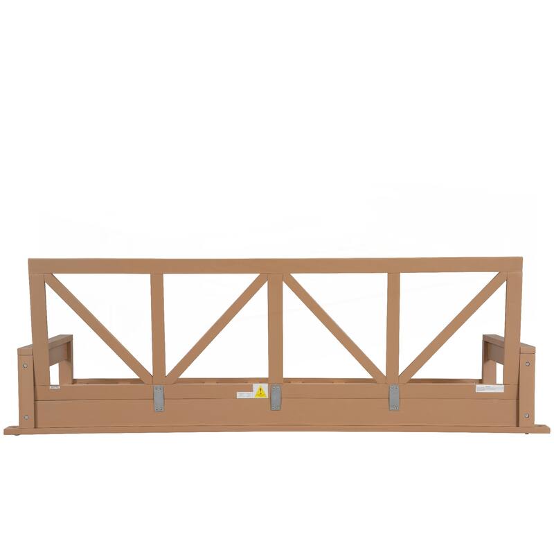 Acacia Wood Twin Size Patio Swing Bed