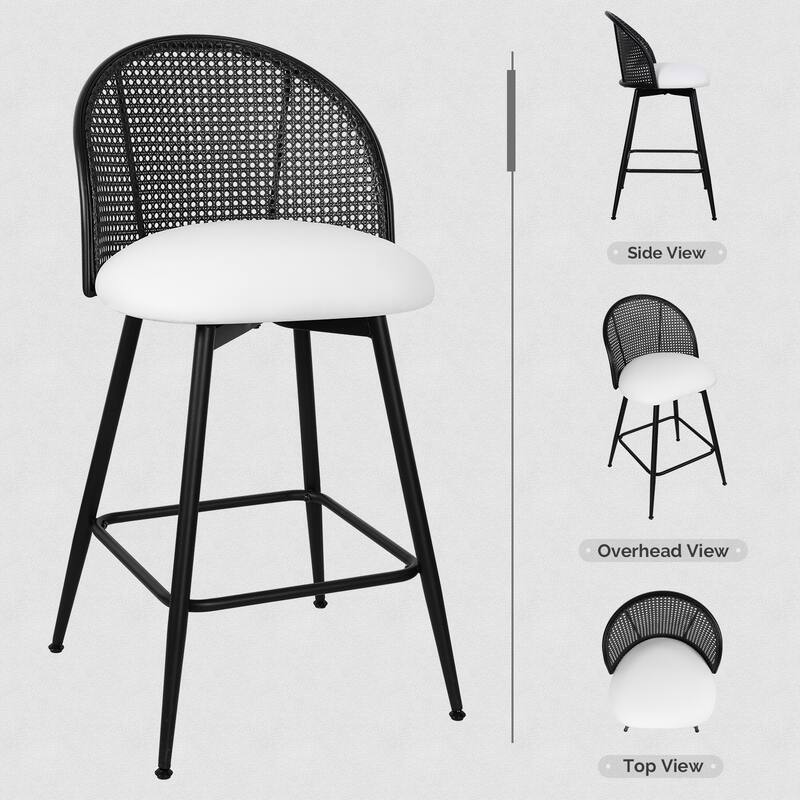26"/29" Swivel Barstools Counter Height Bar Stool w/ Metal Legs