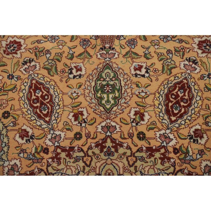 Vegetable Dye Large Tabriz Persian Area Rug Hand-knotted Wool Carpet - 11'5" x 16'2"