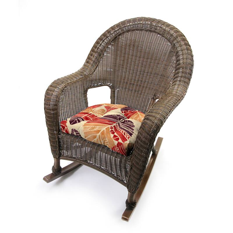 18" x 18" Contoured Outdoor Wicker Seat Cushion - Set of 2 - 18'' L x 18'' W x 4'' H