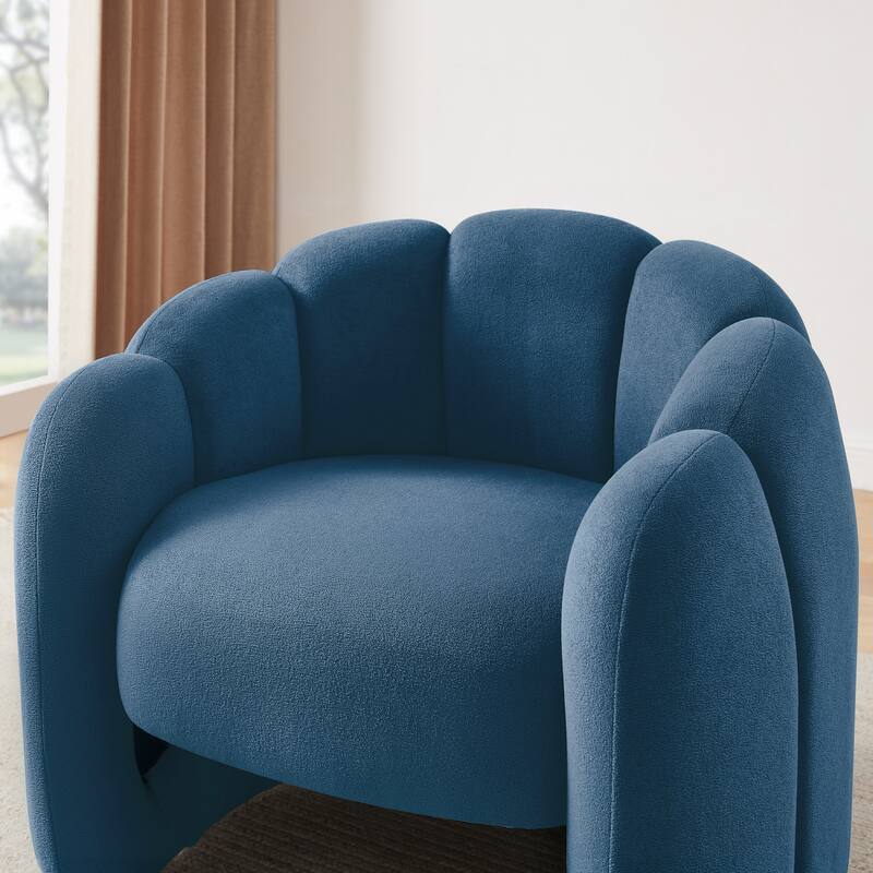 Art Leon Petal Accent Barrel Chair with Pillows