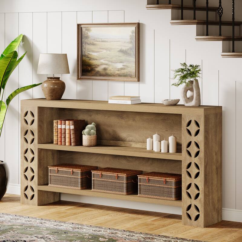70.9-inch Extra Long Console Sofa Table Behind Couch for Living Room - 70.87" W x 11.81" D x 33.46" H