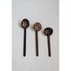 preview thumbnail 3 of 1, Coconut Shell Spoon with Mango Wood Handle, Set of 3 Styles