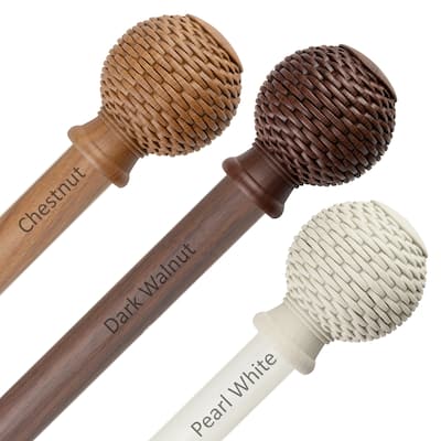 InStyleDesign Kray 1 inch Faux Wood Curtain Rod