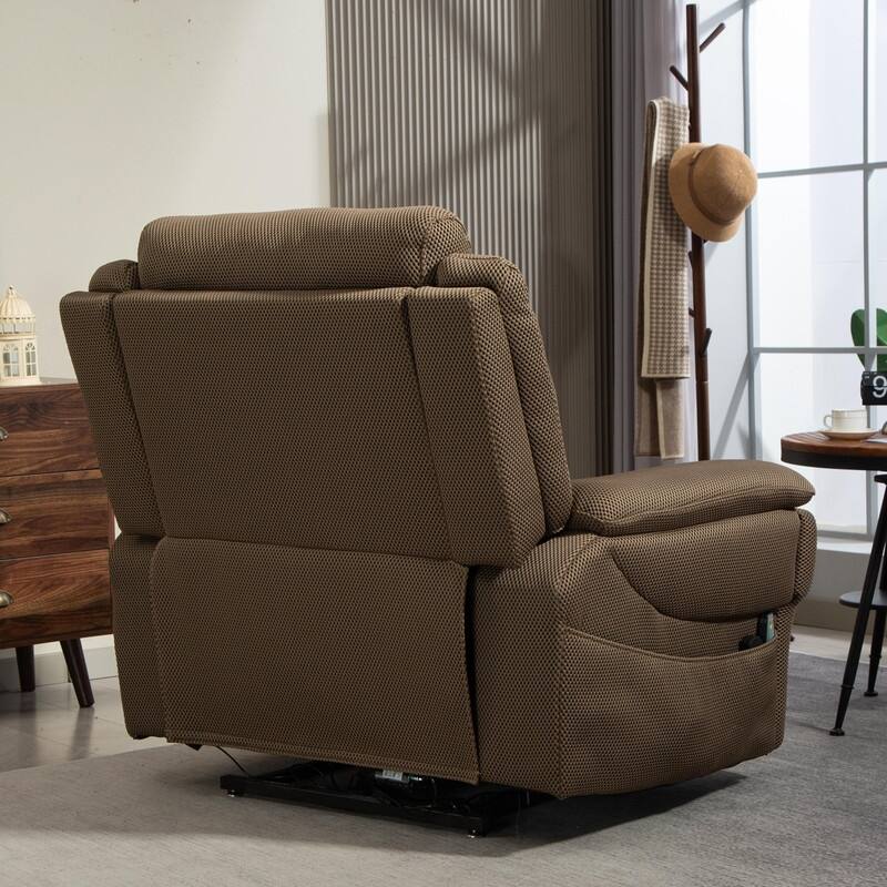 50-In Oversized Dual Motors Power Lift Recliner,Extra Wide Seat Lift Recliner with Heat/Massage,Wireless Charging