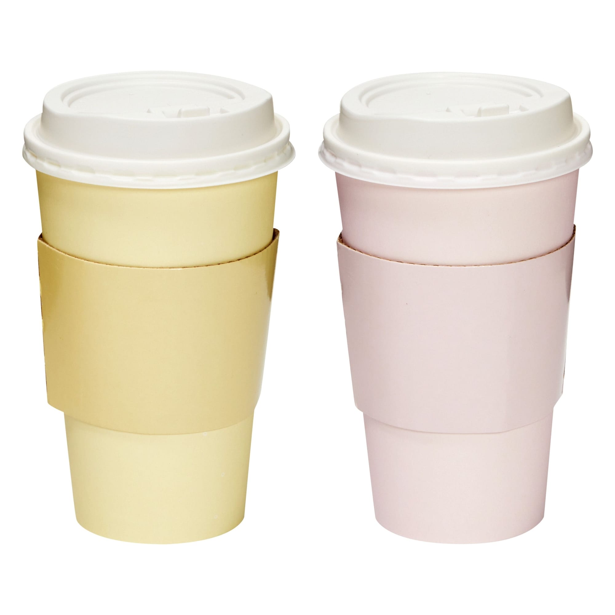 16 oz Disposable Coffee Cups with Lids and Sleeves, Paper Insulated for Hot  To Go Drinks (4 Pastel Colors, 48 Pack) - Bed Bath & Beyond - 35926120