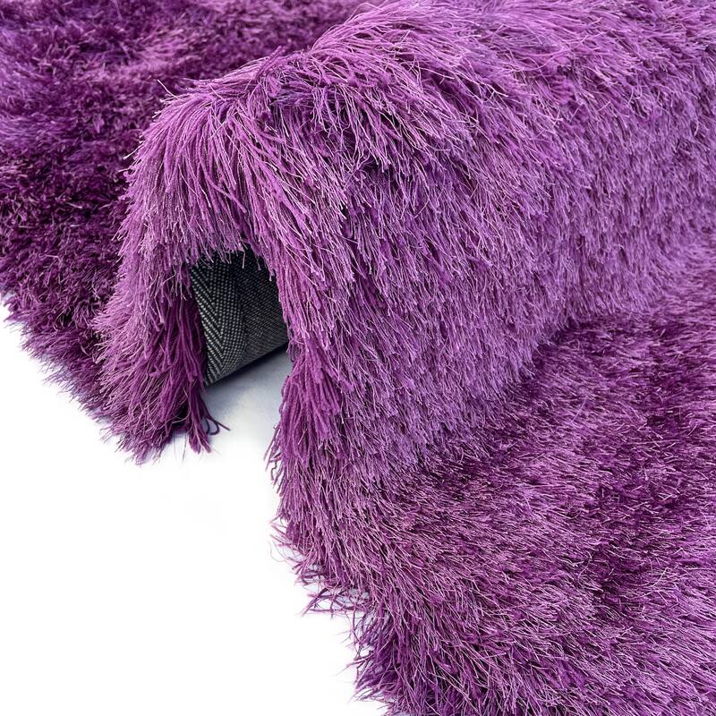 Glorious Collection 3-inch Thick Pile Solid Large Shag Area Rug ...